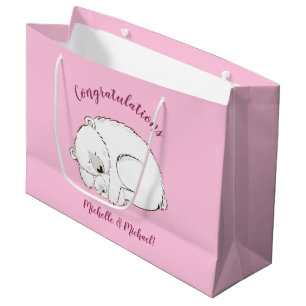 Polar Beer Baby shower Roze meisje Groot Cadeauzakje
