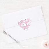 Polar Beer Baby shower Roze meisje Hart Sticker (Envelop)