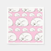 Polar Beer Baby shower Roze meisje Servet (Voorkant)