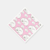 Polar Beer Baby shower Roze meisje Servet (Hoek)