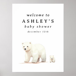 Polar Beer Baby shower Welkomstbord Poster
