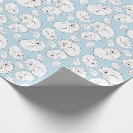 Polar Beer Baby shower Winter Blue Boy Cadeaupapier