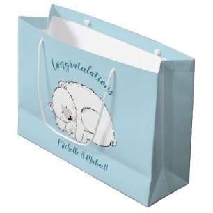 Polar Beer Baby shower Winter Blue Boy Groot Cadeauzakje