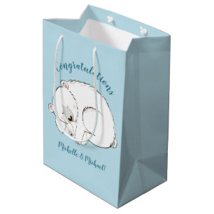 Polar Beer Baby shower Winter Blue Boy Medium Cadeauzakje