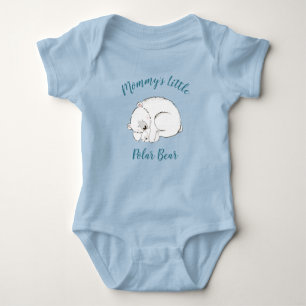 Polar Beer Baby shower Winter Blue Boy Romper