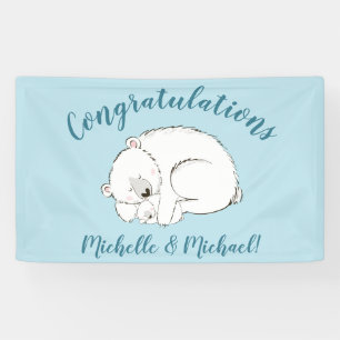 Polar Beer Baby shower Winter Blue Boy Spandoek