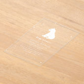 Polar Beer Baby shower Winter Sneeuwneutraal Acryl Uitnodigingen (Laagn)