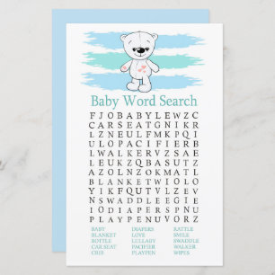 Polar beer Baby shower Word Search Game