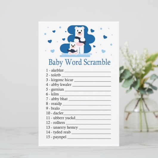 Polar beer Baby word scramble game (Staand voorkant)