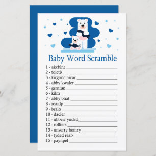 Polar beer Baby word scramble game