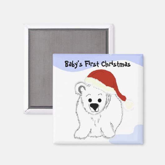 Polar Beer Baby's Eerste Kerstmis Magneet (Voorkant / Achterkant)