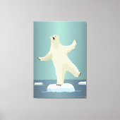 Polar Beer balanceren op ijsberg artwork Canvas Afdruk (Voorkant)