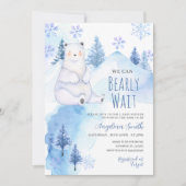 Polar Beer Barly Wait Mountain Baby shower Kaart (Voorkant)