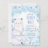 Polar Beer Barly Wait Mountain Blue Baby shower Kaart (Voorkant)