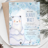 Polar Beer Barly Wait Mountain Blue Baby shower Kaart