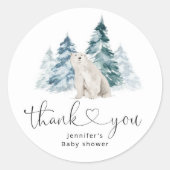 Polar beer bedankt ronde sticker (Voorkant)