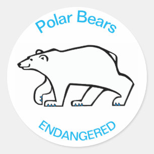 POLAR BEER - Behoud - Arctic Wildlife - Ronde Sticker
