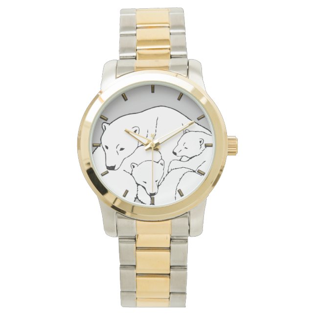 Polar Beer Bekijk Beer kubuskjes Horloge (Voorkant)