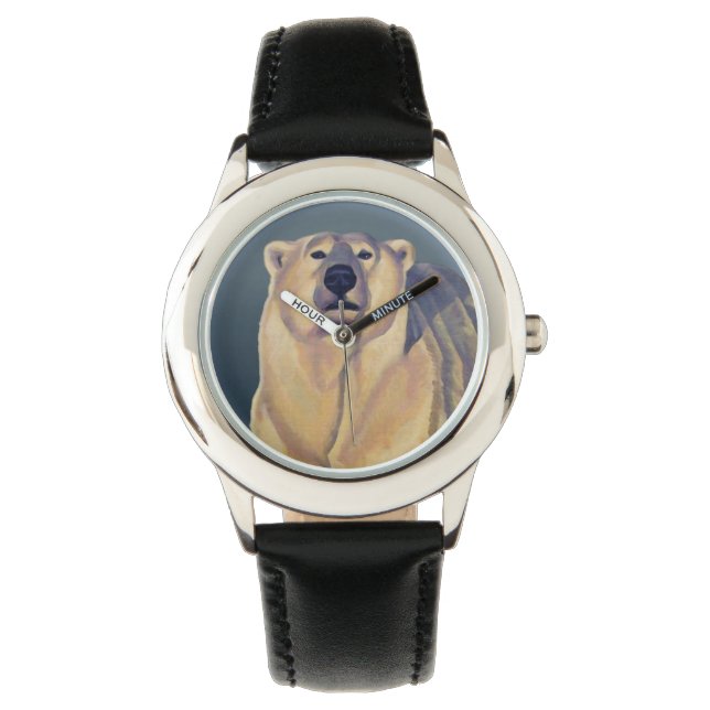 Polar Beer Bekijk de Beer van Wildlife Kind Horloge (Voorkant)