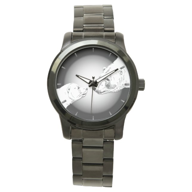 Polar Beer Bekijk de natuur Beer pols Horloge (Voorkant)