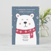 Polar Beer Birthday Party Invitation Kaart (Staand voorkant)