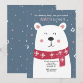 Polar Beer Birthday Party Invitation Kaart (Voorkant / Achterkant)