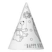 Polar Beer Birthday Party - Kleur uw eigen Pet Feesthoedjes (Links)
