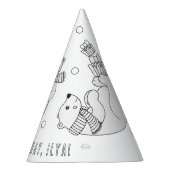 Polar Beer Birthday Party - Kleur uw eigen Pet Feesthoedjes (Rechts)