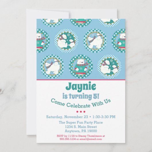 Polar Beer Birthday Uitnodiging (Voorkant)