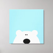 Polar Beer Blue Art Cartoon Canvas Afdruk (Voorkant)