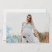 Polar Beer Blue Balloon Waterverf Boy Baby shower Kaart (Achterkant)