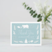 Polar Beer Blue Birthday Bedankt Briefkaart (Staand voorkant)