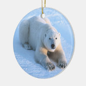 Polar Beer Blue Keramisch Ornament (Links)