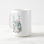 Polar Beer Blue Kerst Keramische Mok (Voorkant links)