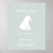 Polar Beer Blue Snow Baby shower Welcome Poster (Voorkant)