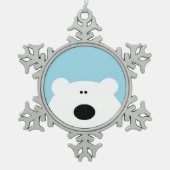 Polar Beer Blue Tin Sneeuwvlok Ornament (Voorkant)