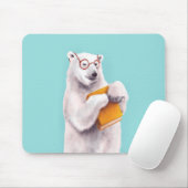 Polar Beer Book Lover Nerdy Muismat (Met muis)