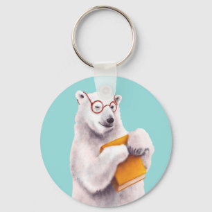 Polar Beer Book Lover Nerdy Sleutelhanger