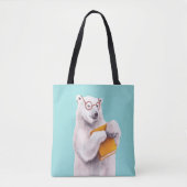 Polar Beer Book Lover Nerdy Tote Bag (Voorkant)