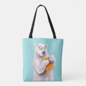 Polar Beer Book Lover Nerdy Tote Bag (Achterkant)