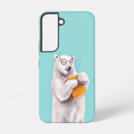 Polar Beer Book Lover - Schattige Geek Animal Samsung Galaxy Hoesje