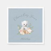 Polar Beer Boy Blue Baby shower Napkins Servet (Voorkant)