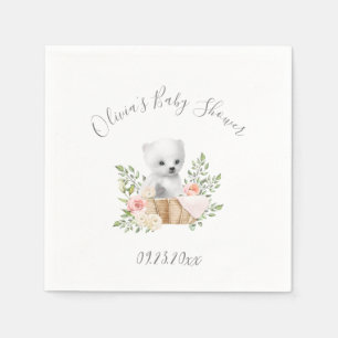Polar Beer Boy Girl of Boy Baby shower Napkins Servet