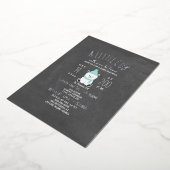 Polar Beer Boy Winter Baby shower Snowflakes Folie Uitnodiging (Gedraaid)