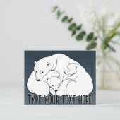 Polar Beer Briefkaart Beer Family Art Briefkaarten (Staand voorkant)