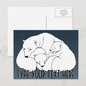 Polar Beer Briefkaart Beer Family Art Briefkaarten (Voorkant / Achterkant)