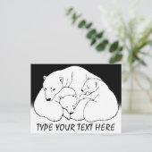 Polar Beer Briefkaart Beer Family Art Briefkaarten (Staand voorkant)