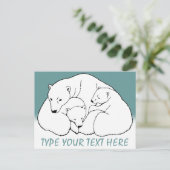 Polar Beer Briefkaart Beer Family Art Briefkaarten (Staand voorkant)