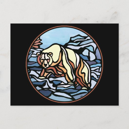 Polar Beer Briefkaart Inheemse Beer Art Briefkaart (Voorkant)