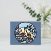 Polar Beer Briefkaart Inheemse Beer Art Briefkaart (Staand voorkant)